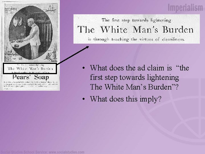  • What does the ad claim is “the first step towards lightening The