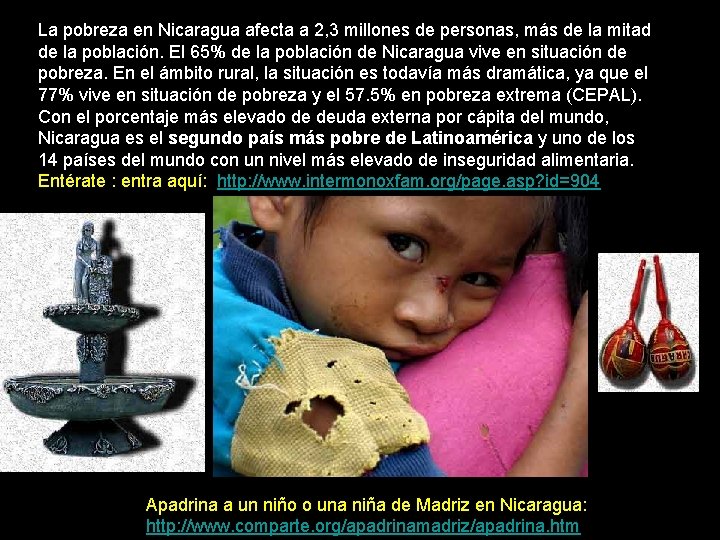 La pobreza en Nicaragua afecta a 2, 3 millones de personas, más de la