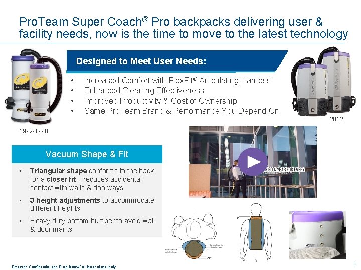 Pro. Team Super Coach® Pro backpacks delivering user & facility needs, now is the