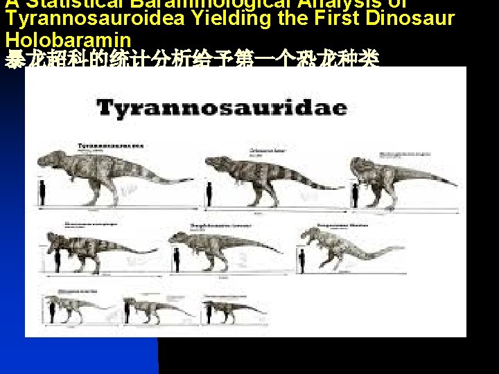 A Statistical Baraminological Analysis of Tyrannosauroidea Yielding the First Dinosaur Holobaramin 暴龙超科的统计分析给予第一个恐龙种类 