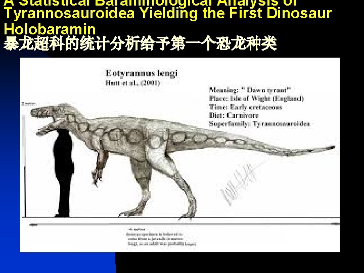 A Statistical Baraminological Analysis of Tyrannosauroidea Yielding the First Dinosaur Holobaramin 暴龙超科的统计分析给予第一个恐龙种类 