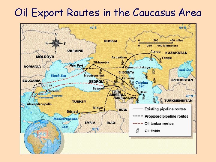 Oil Export Routes in the Caucasus Area 