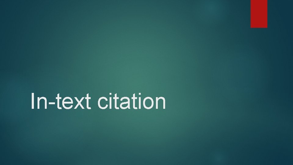 In-text citation 