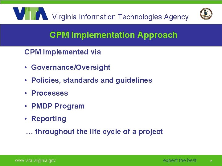 Commonwealth Project Management CPM A Briefing for the