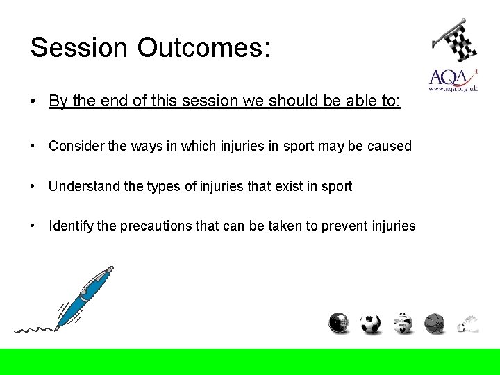 Session Outcomes: • By the end of this session we should be able to: