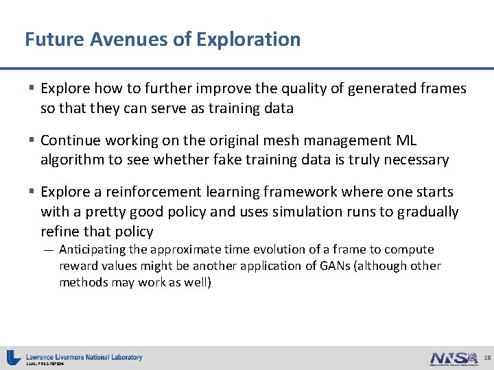 Future Avenues of Exploration § Explore how to further improve the quality of generated