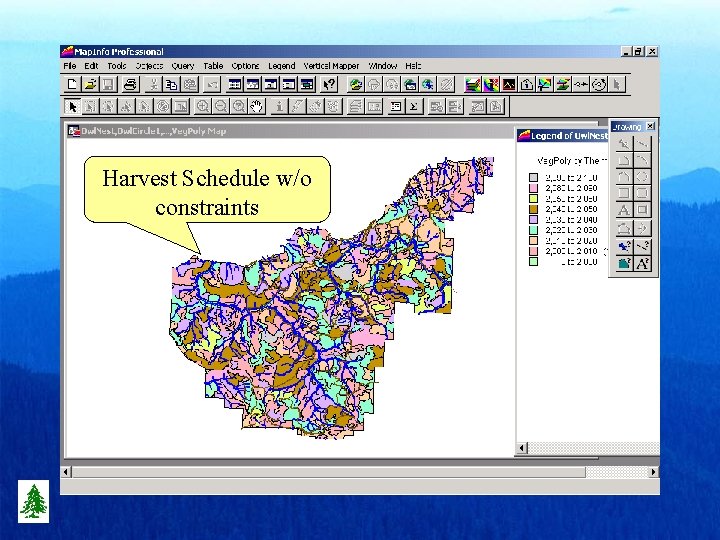 Harvest Schedule w/o constraints 