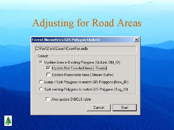 Adjusting for Road Areas 