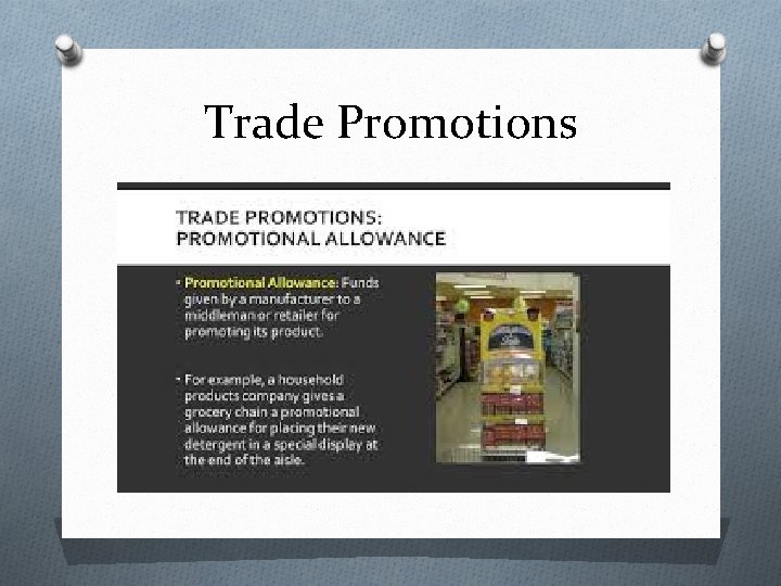Trade Promotions 