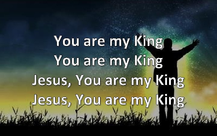 You are my King Jesus, You are my King 