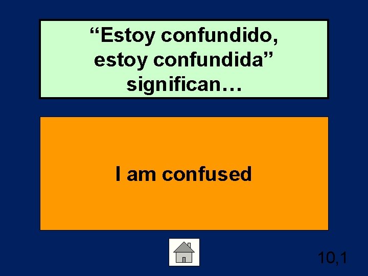 “Estoy confundido, estoy confundida” significan… I am confused 10, 1 