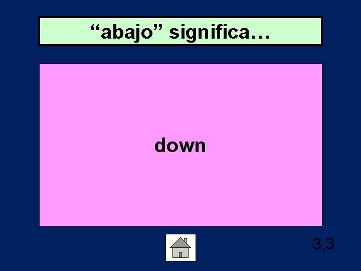 “abajo” significa… down 3, 3 