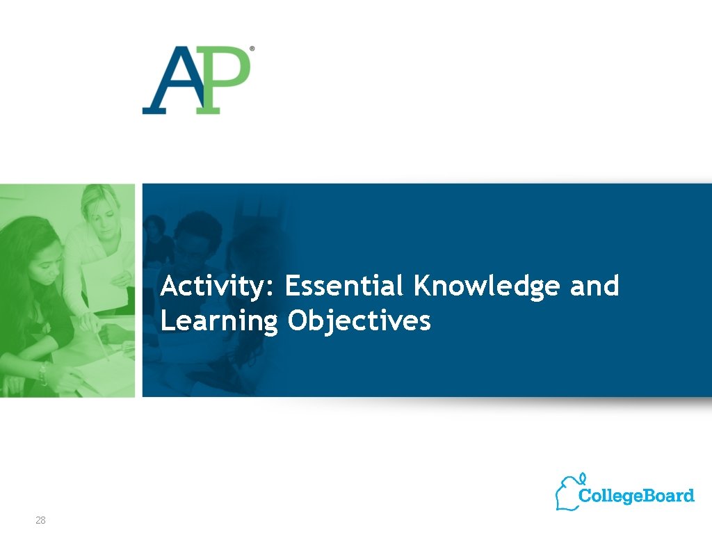 Activity: Essential Knowledge and Learning Objectives 28 