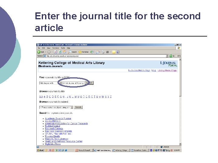 Enter the journal title for the second article 