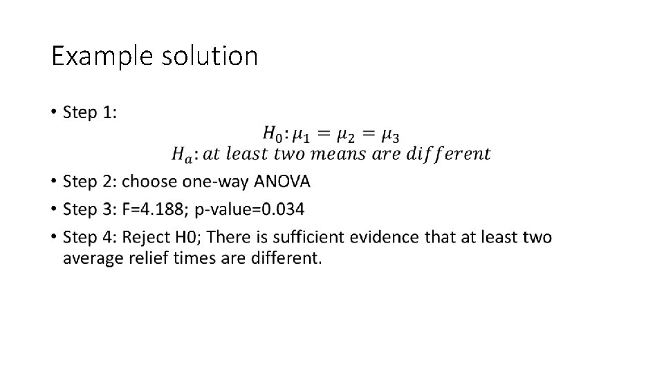 Example solution • 