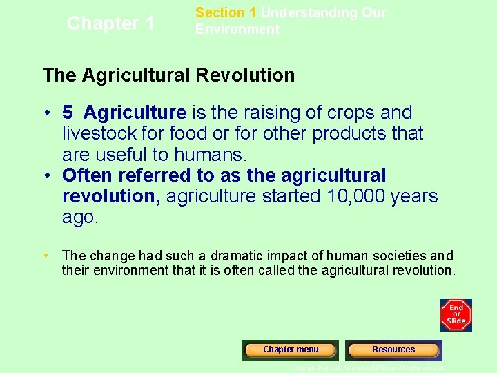 Chapter 1 Section 1 Understanding Our Environment What