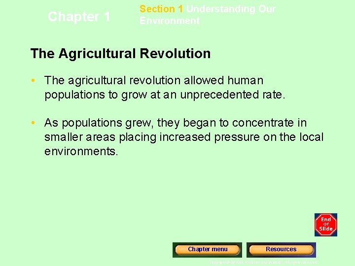 Chapter 1 Section 1 Understanding Our Environment What