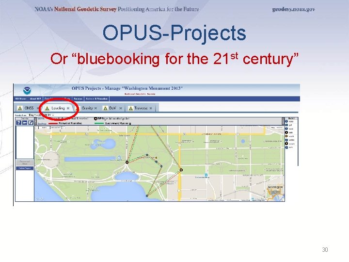 OPUS-Projects Or “bluebooking for the 21 st century” 30 