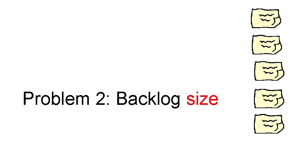Problem 2: Backlog size 