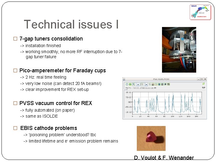 Technical issues I � 7 -gap tuners consolidation -> installation finished -> working smoothly,