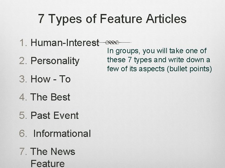 Feature Articles What is a Feature Article An