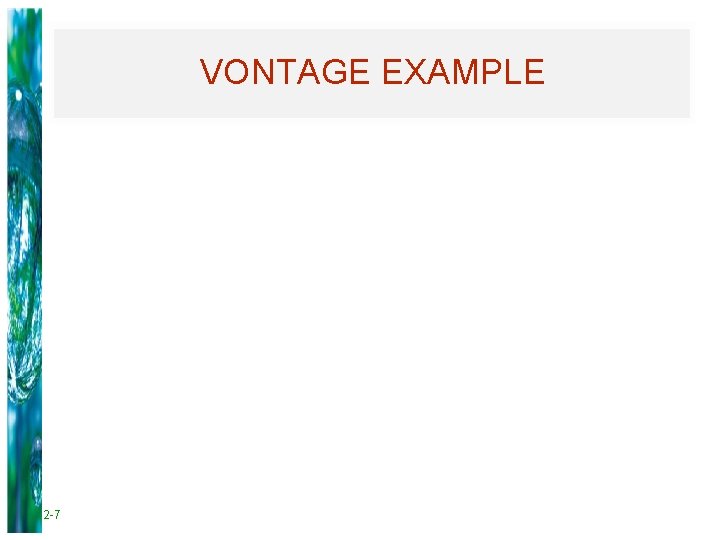 VONTAGE EXAMPLE 2 -7 