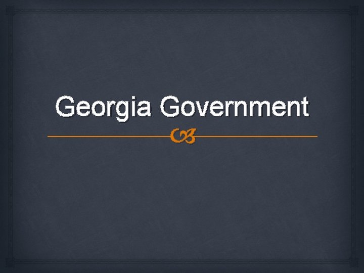 Georgia Government 