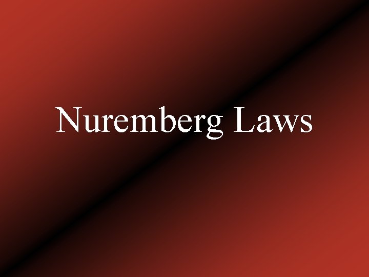 Nuremberg Laws 