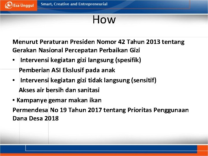 How Menurut Peraturan Presiden Nomor 42 Tahun 2013 tentang Gerakan Nasional Percepatan Perbaikan Gizi