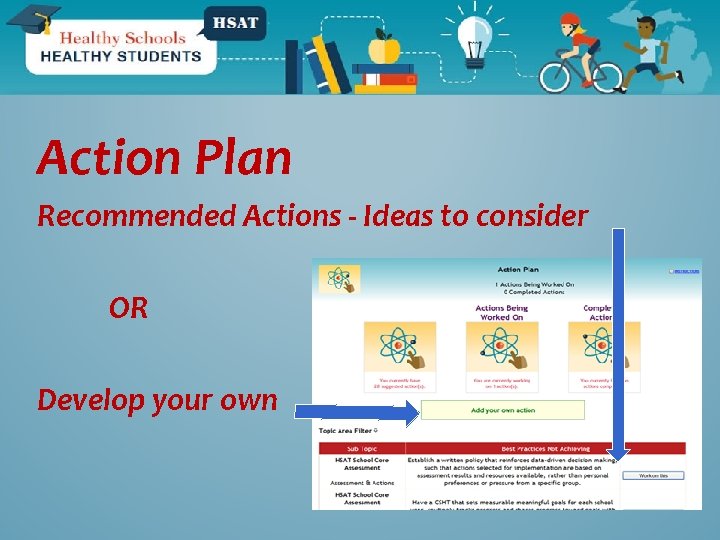 Action Plan Recommended Actions - Ideas to consider OR Develop your own 