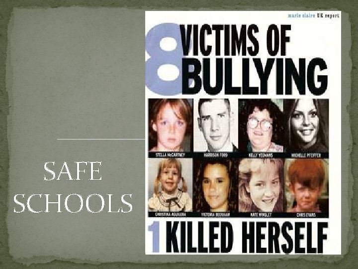 SAFE SCHOOLS 