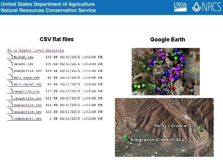 CSV flat files Google Earth 
