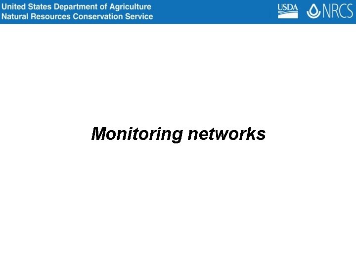 Monitoring networks 