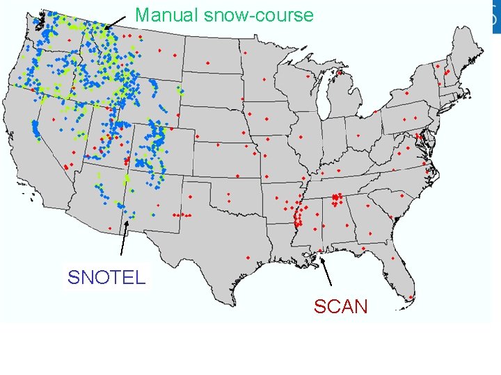 Manual snow-course SNOTEL SCAN 