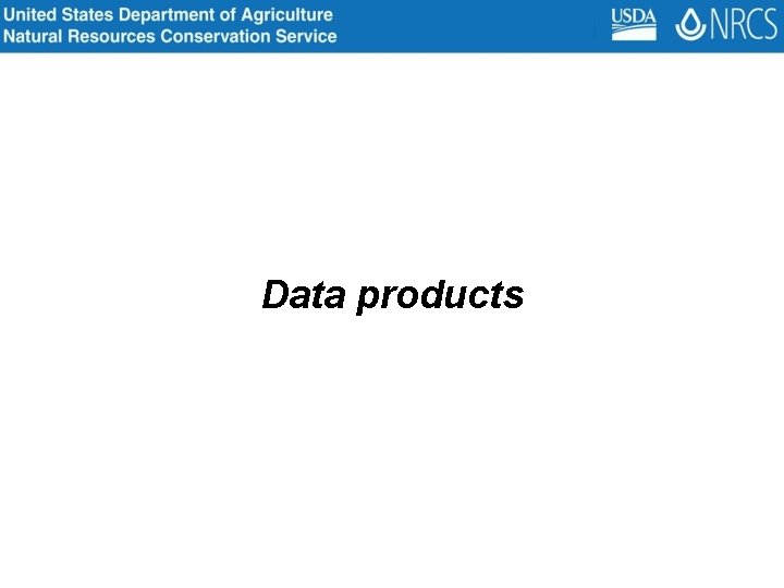 Data products 