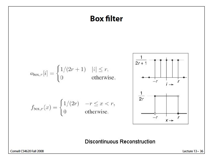 Discontinuous Reconstruction 