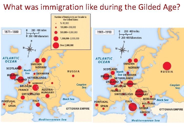 What was immigration like during the Gilded Age? 