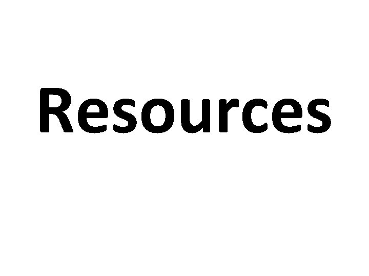 Resources 