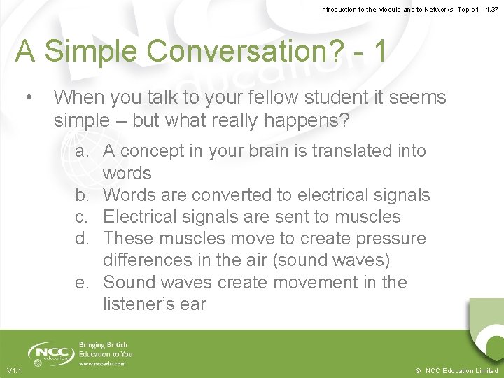 Introduction to the Module and to Networks Topic 1 - 1. 37 A Simple Introduction to the Module and to Networks Topic 1 - 1. 37 A Simple