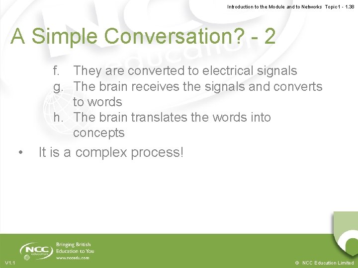 Introduction to the Module and to Networks Topic 1 - 1. 38 A Simple Introduction to the Module and to Networks Topic 1 - 1. 38 A Simple