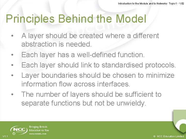 Introduction to the Module and to Networks Topic 1 - 1. 52 Principles Behind Introduction to the Module and to Networks Topic 1 - 1. 52 Principles Behind