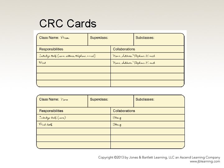 CRC Cards 
