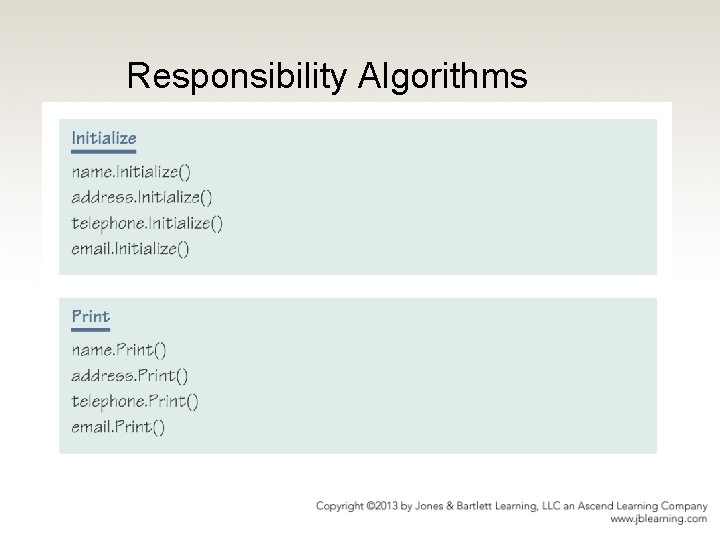 Responsibility Algorithms 