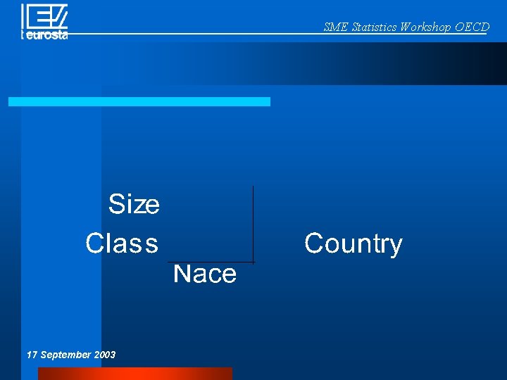 SME Statistics Workshop OECD 17 September 2003 