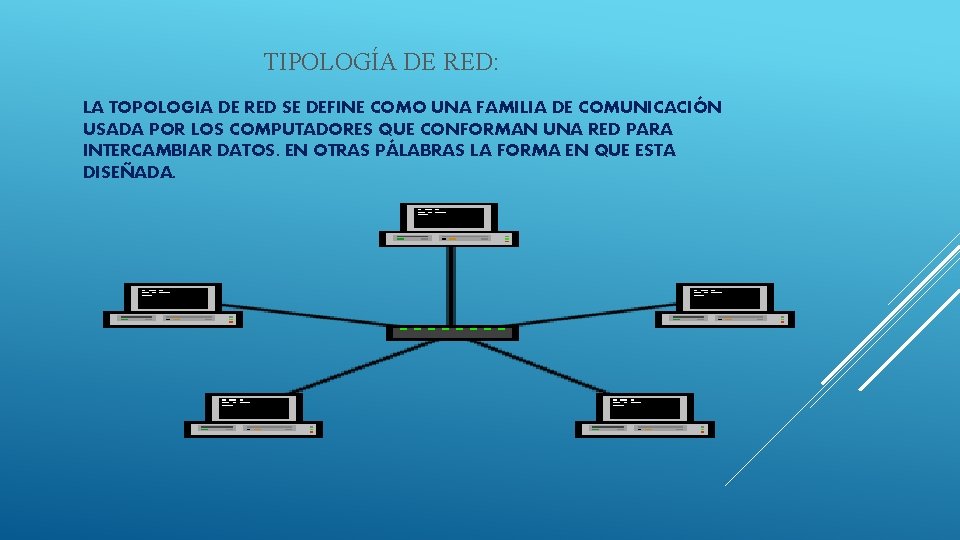 TIPOLOGÍA DE RED: LA TOPOLOGIA DE RED SE DEFINE COMO UNA FAMILIA DE COMUNICACIÓN