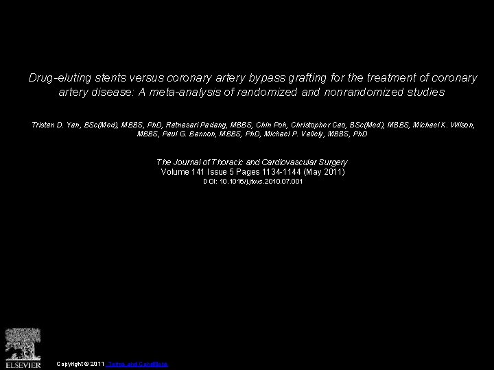 Drug-eluting stents versus coronary artery bypass grafting for the treatment of coronary artery disease: