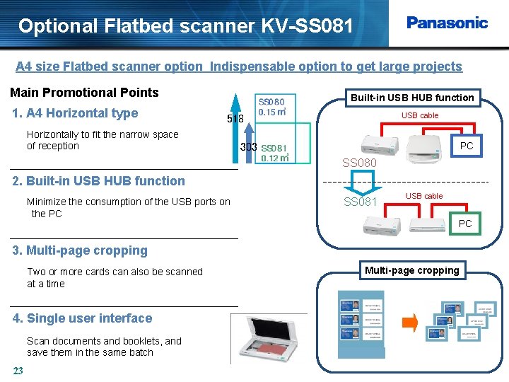 Optional Flatbed scanner KV-SS 081 A 4 size Flatbed scanner option Indispensable option to