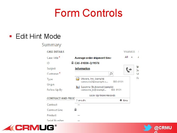 Form Controls § Edit Hint Mode @CRMU 