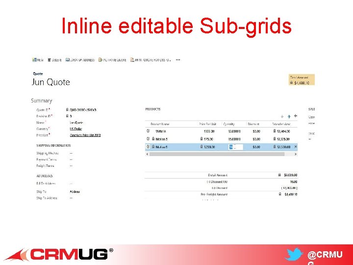 Inline editable Sub-grids @CRMU 