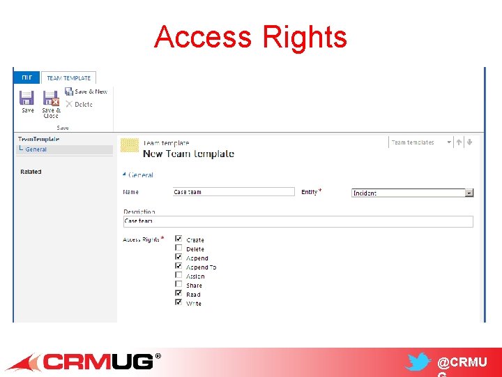 Access Rights @CRMU 